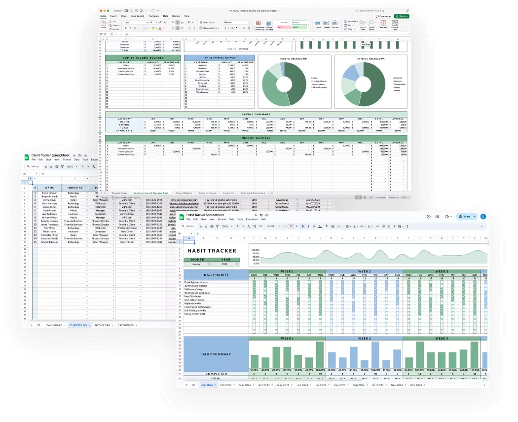[顯示財務電子表格的圖片]