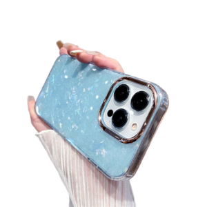 Iridescent Glitter Sparkle Phone Case, Clear Bling Luxury Fashion Protective Phone Case
