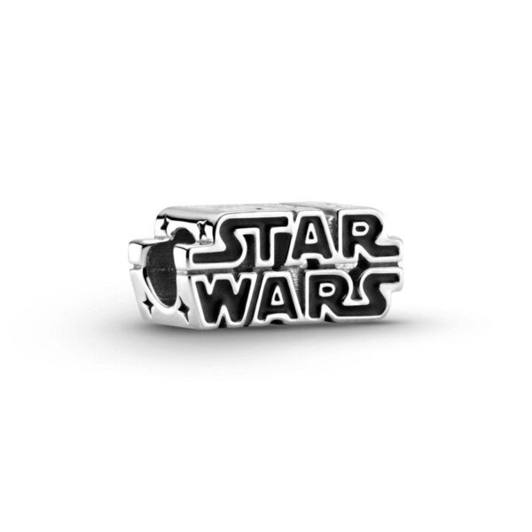 925 Sterling Silver Star Wars 3D Logo Pandora Compatible Bead Charm - Image 2