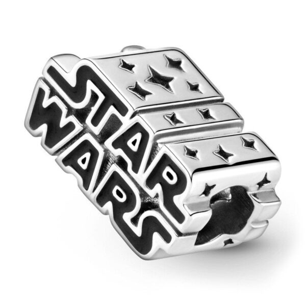 925 Sterling Silver Star Wars 3D Logo Pandora Compatible Bead Charm
