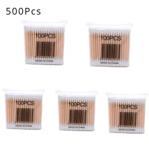 300/500/1000pcs+Double+Head+Cotton+Swab+Women+Makeup+Cotton+Buds+Tip+for+Wood+Sticks+Nose+Ears+Cleaning+Health+Care+Tools - Color: 500Pcs - Color: 1000Pcs