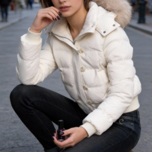 American retro fur collar warm solid color women hooded cotton coat ins winter loose casual slim cotton coat jackets