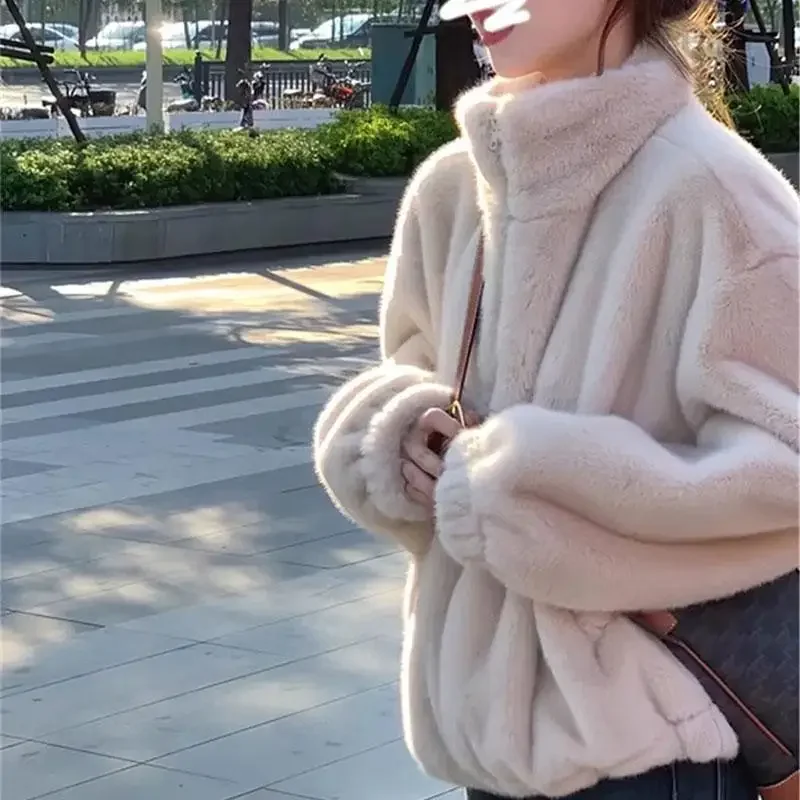 Lamb Fur Jacket Women's Casual Thickened Autumn Winter New Style Versatile Korean Style Short Outerwear from Mainland China - Image 5
