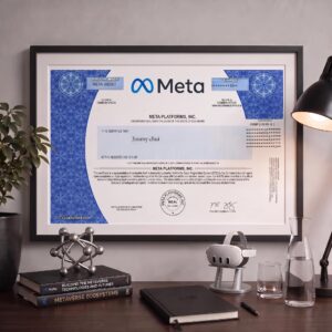 Personalize META Inspired Stock Certificate Art – Vintage Style Wall Decor / Investor Gift / Finance Office Print