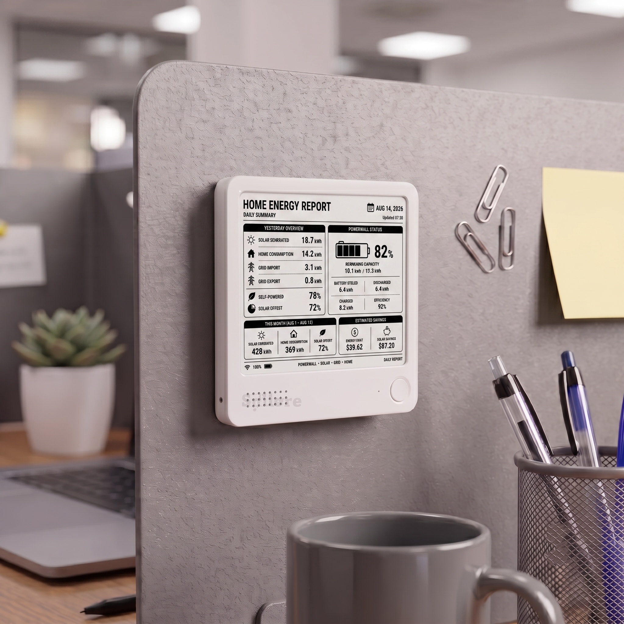Home energy monitor, Tesla Powerwall & Solar Tracker, Power usage monitor, Tech Gift for Men & Engineers - Image 9