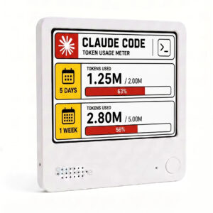 codeMeter — Claude Code Usage Display | WiFi Desk Meter for AI Coding | Anthropic Tracker | Claude Code Monitor for: Pro Max Team Enterprise