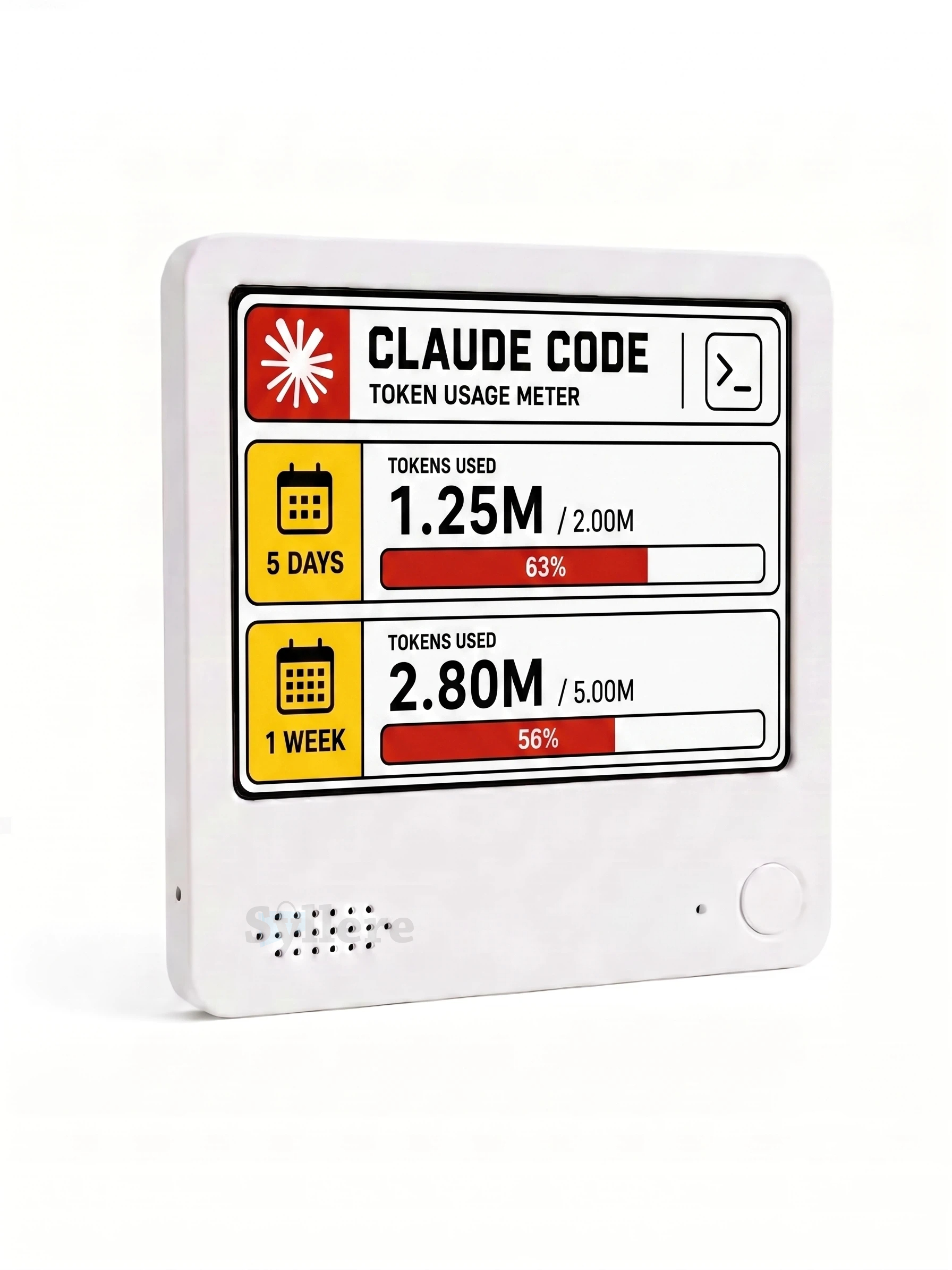 codeMeter — Claude Code Usage Display | WiFi Desk Meter for AI Coding | Anthropic Tracker | Claude Code Monitor for: Pro Max Team Enterprise