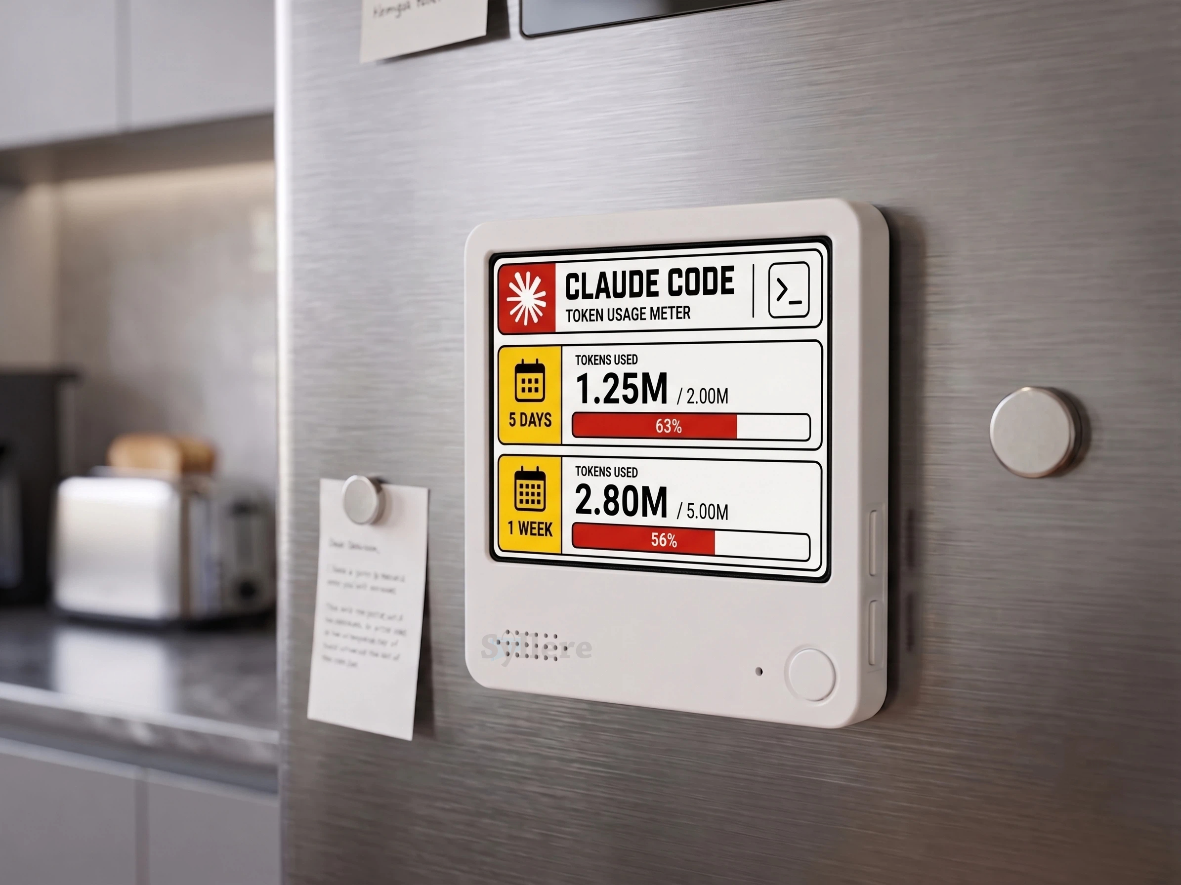 codeMeter — Claude Code Usage Display | WiFi Desk Meter for AI Coding | Anthropic Tracker | Claude Code Monitor for: Pro Max Team Enterprise - Image 5
