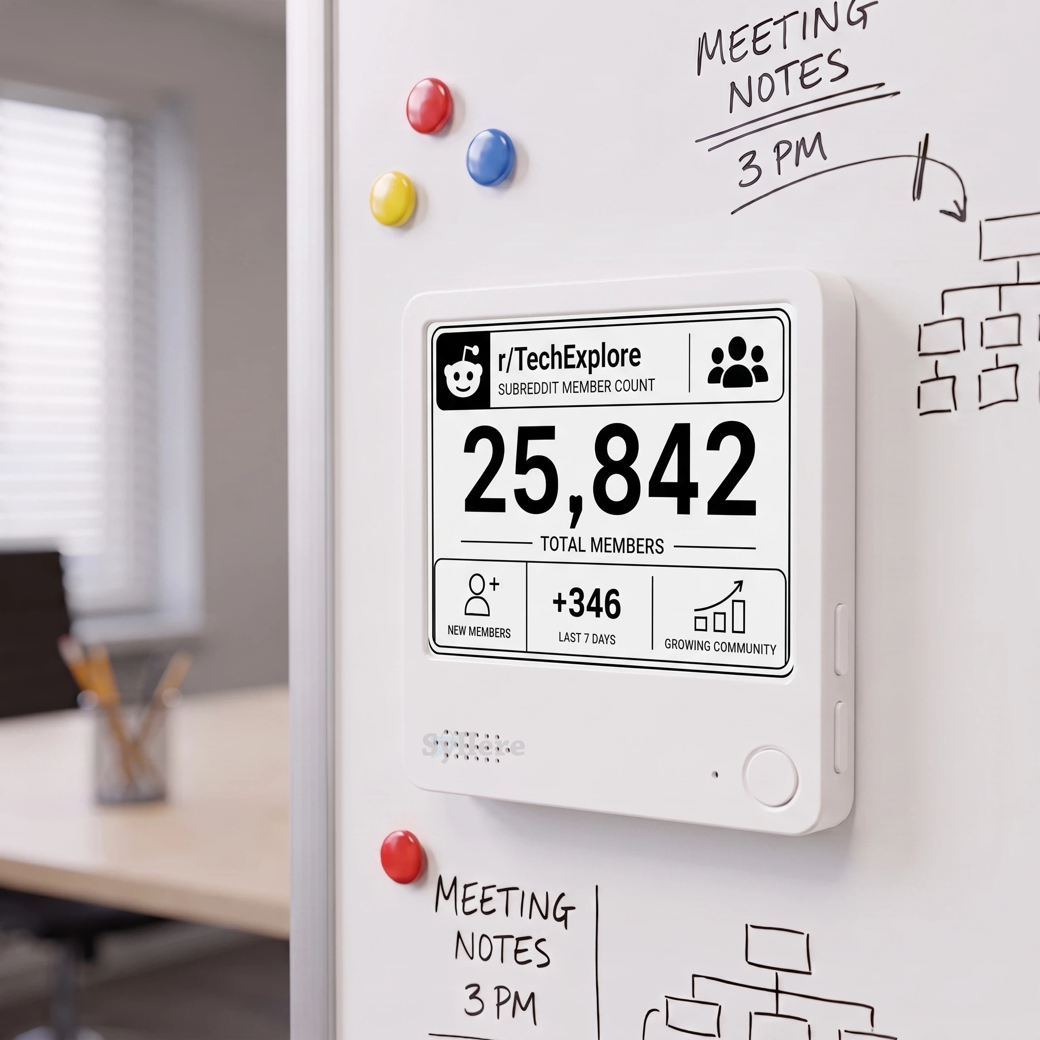 Reddit subreddit member counter, Subreddit Member Tracker, Real-Time Community Widget for Moderators, live wifi desk display for mods - Image 7