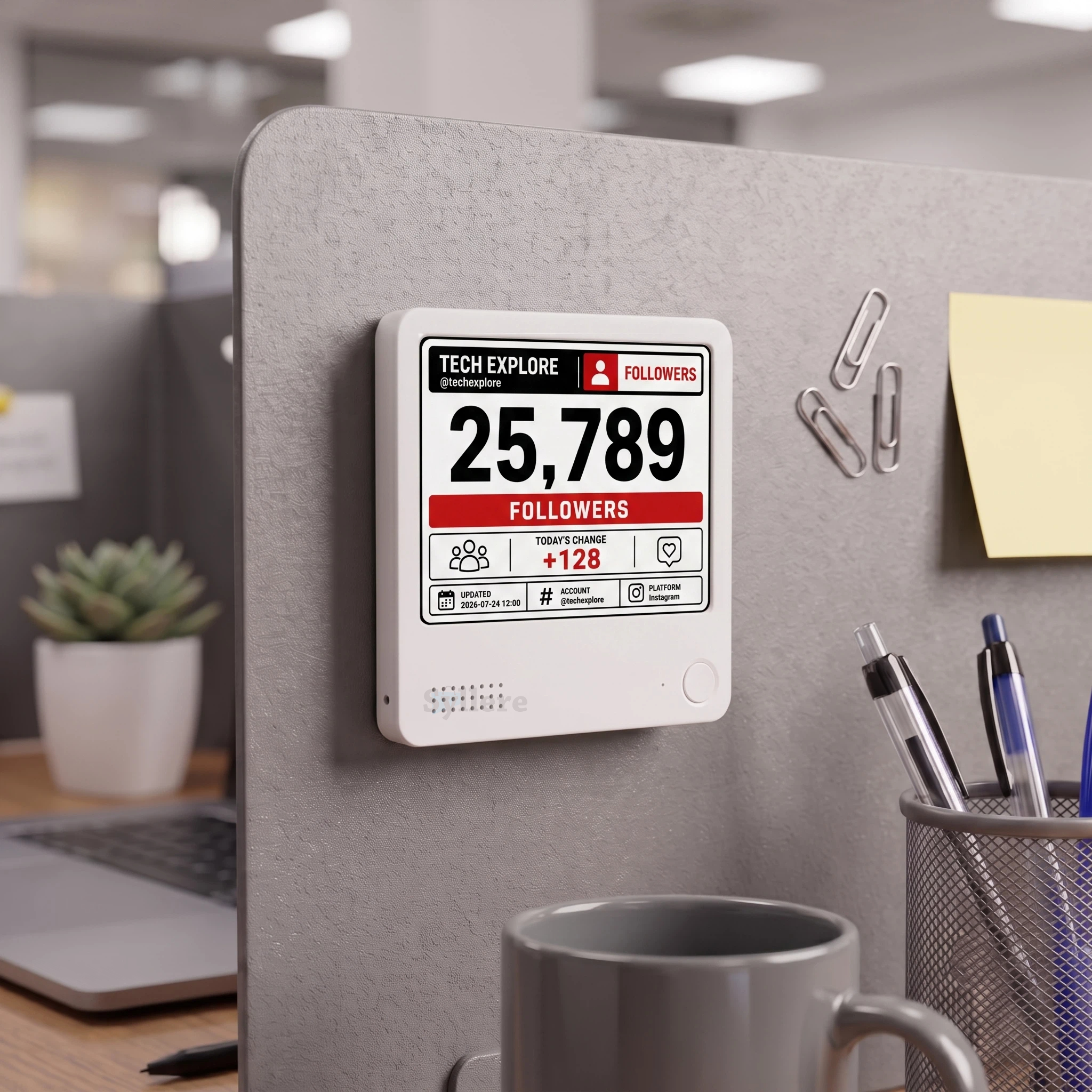 Instagram follower counter, Multi-Platform Follower Counter Desk Display, Gift for Content Creators - Image 2