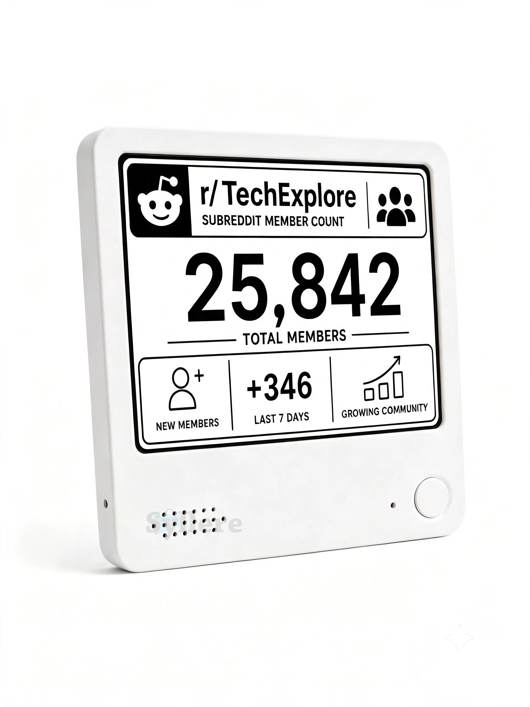 Reddit subreddit member counter, Subreddit Member Tracker, Real-Time Community Widget for Moderators, live wifi desk display for mods - Image 6
