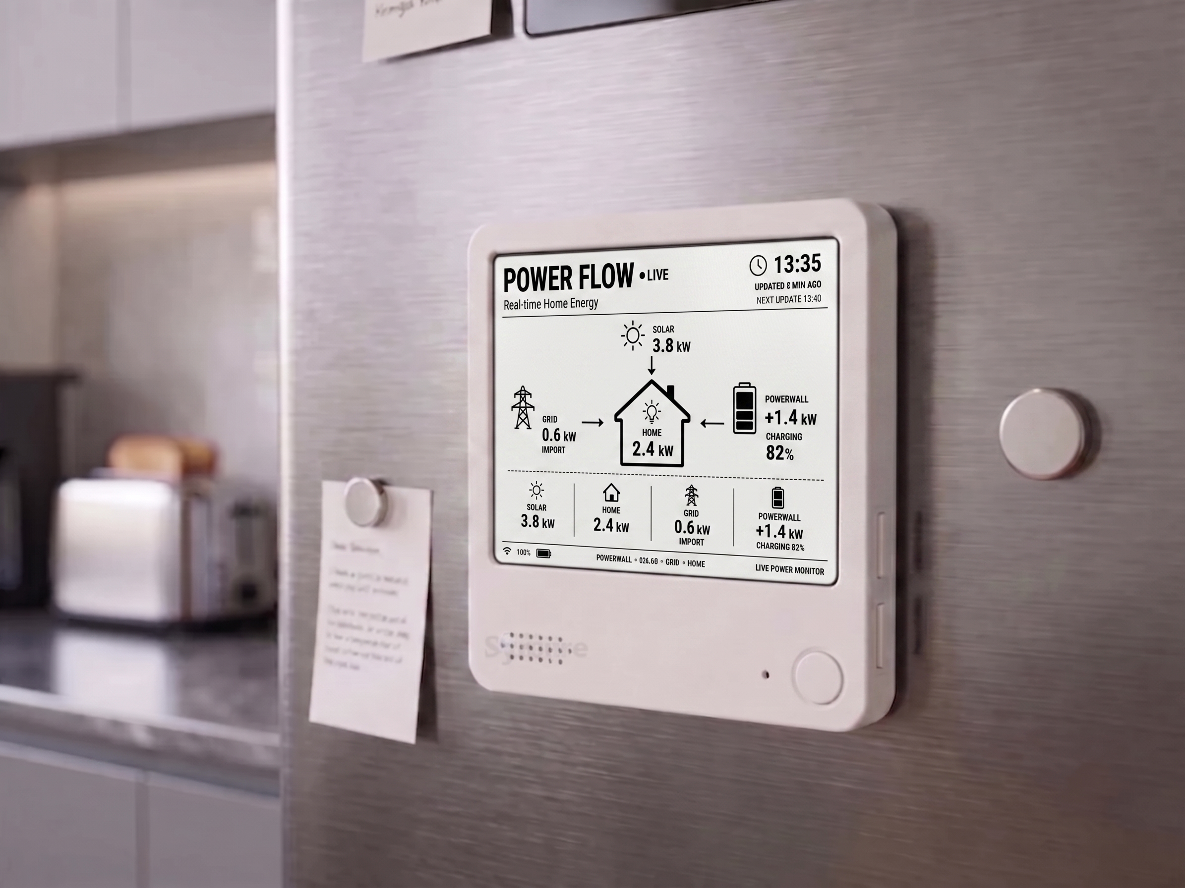 Home energy monitor, Tesla Powerwall & Solar Tracker, Power usage monitor, Tech Gift for Men & Engineers - Image 2