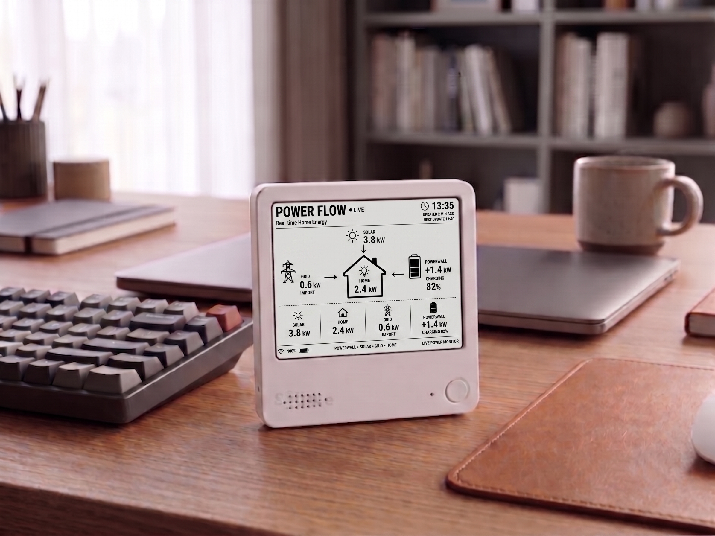 Home energy monitor, Tesla Powerwall & Solar Tracker, Power usage monitor, Tech Gift for Men & Engineers