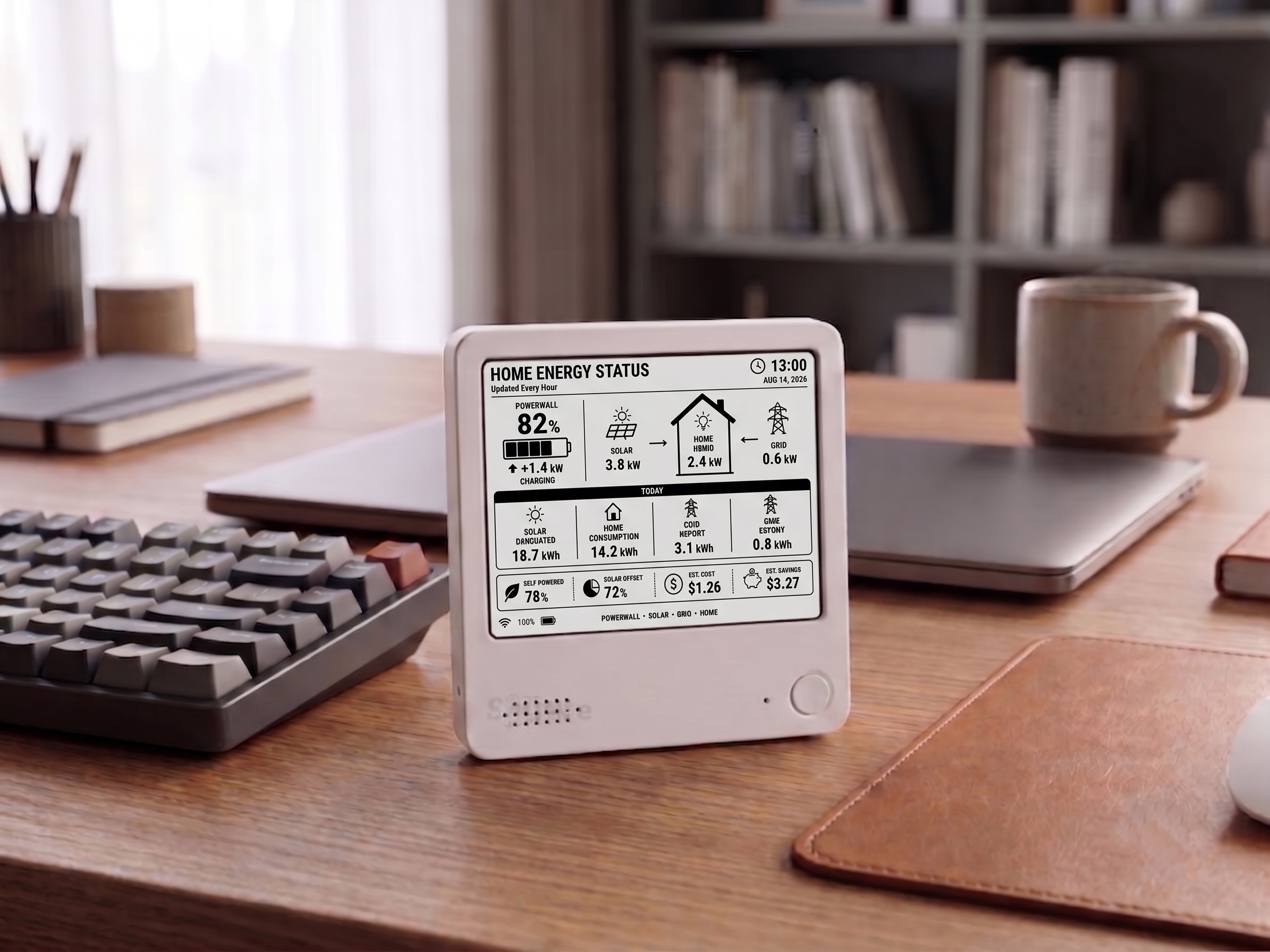 Home energy monitor, Tesla Powerwall & Solar Tracker, Power usage monitor, Tech Gift for Men & Engineers - Image 4