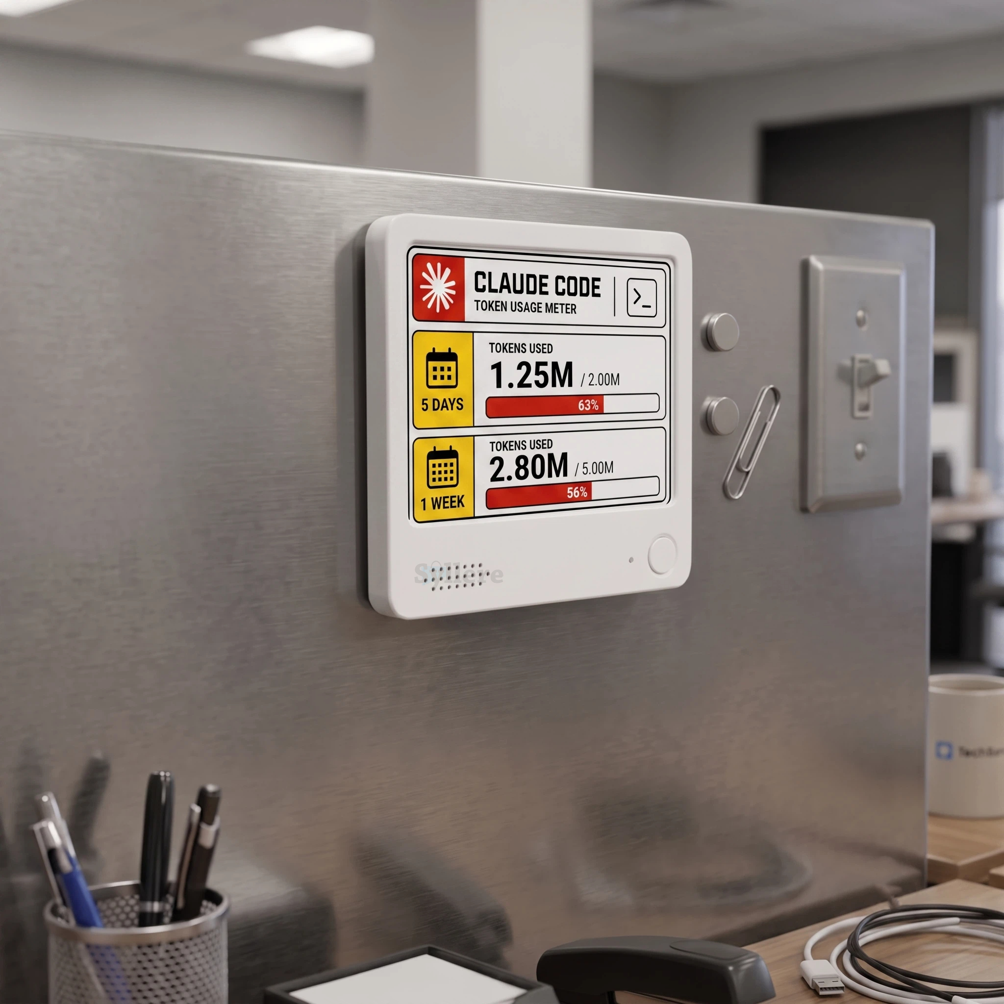 codeMeter — Claude Code Usage Display | WiFi Desk Meter for AI Coding | Anthropic Tracker | Claude Code Monitor for: Pro Max Team Enterprise - Image 4